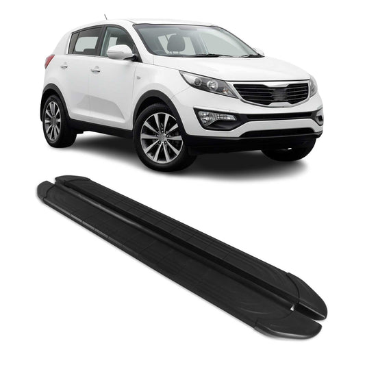 Trittbretter Seitenschweller für Kia Sportage 2010-2015 Aluminium Schwarz Silber