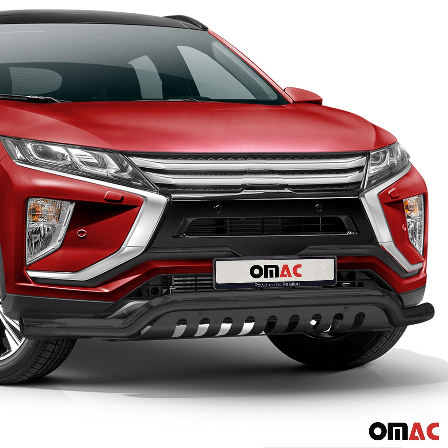 Bară de protecție/buton față pentru Mitsubishi Eclipse Cross 2017-2022, neagră, cu ABE (omologare de tip germană).