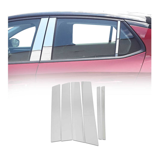 B-Säule Türsäulen Verkleidung für Opel Corsa F 2019-2025 Edelstahl Silber 6tlg