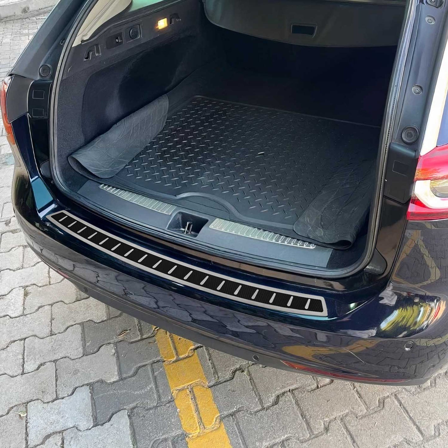 Ladekantenschutz Stoßstange für Opel Insignia 2017-2024 Chrom Kohlefaserfolien