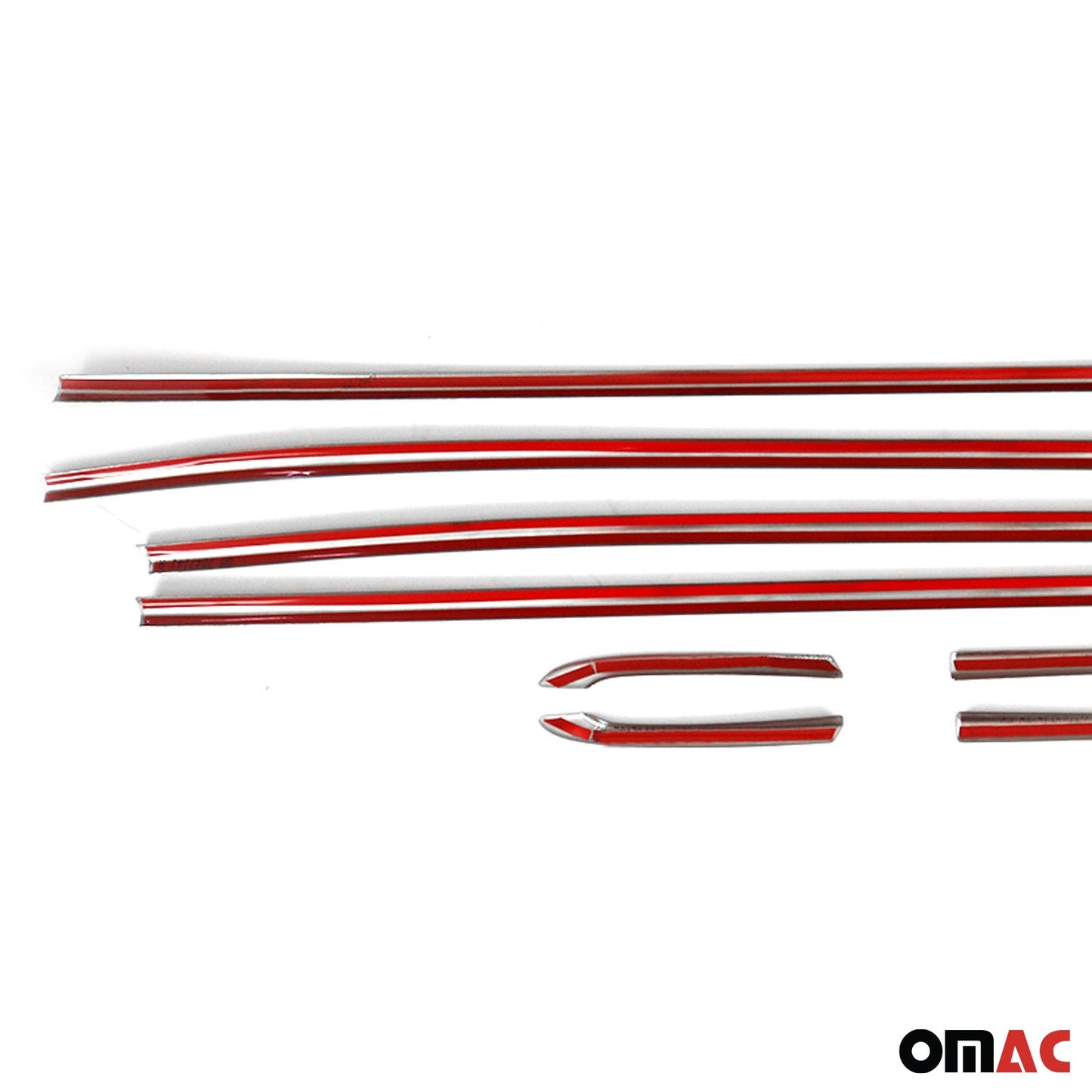 Benzi decorative pentru geamuri pentru Toyota Corolla Sedan 2019-2025, oțel inoxidabil cromat, 8 bucăți