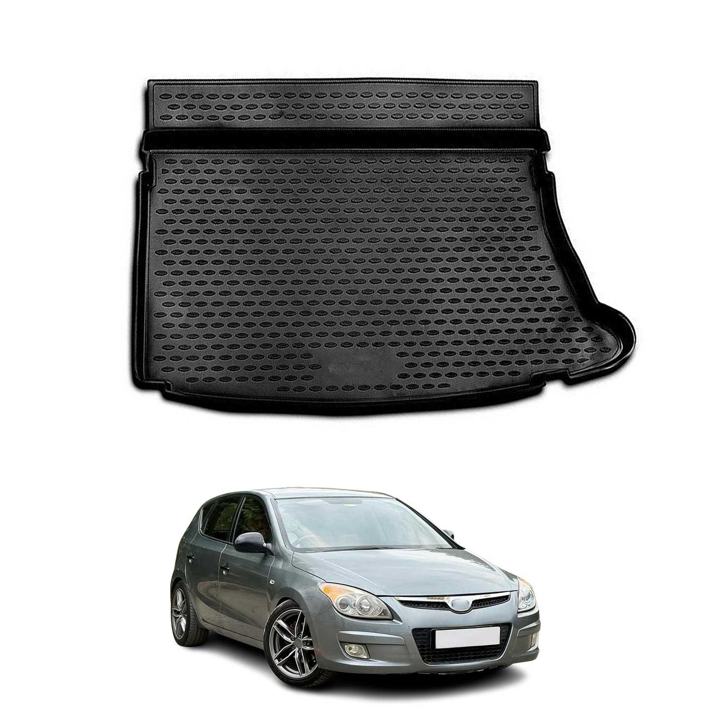Kofferraummatte Kofferraumwanne für Hyundai i30 2007-2012 Schrägheck Gummi TPE