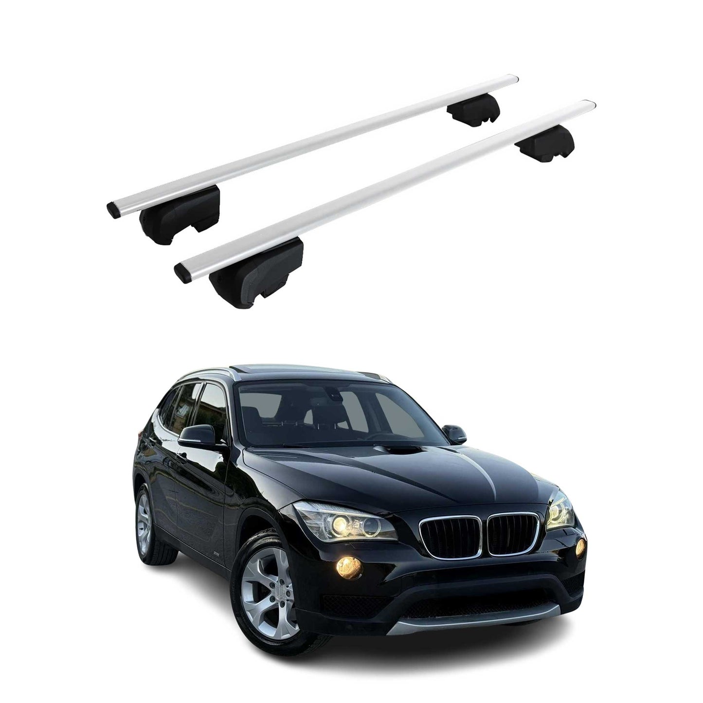 Dachträger Grundtäger für BMW X1 E84 2009-2015 75kg Metall Silber 2 tlg