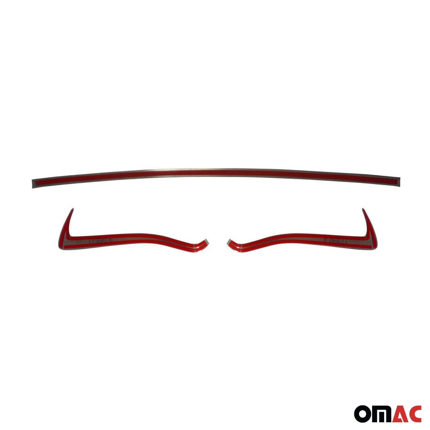 Benzi decorative grilă auto pentru Hyundai i20 2018-2021, oțel inoxidabil, argintiu, 3 bucăți