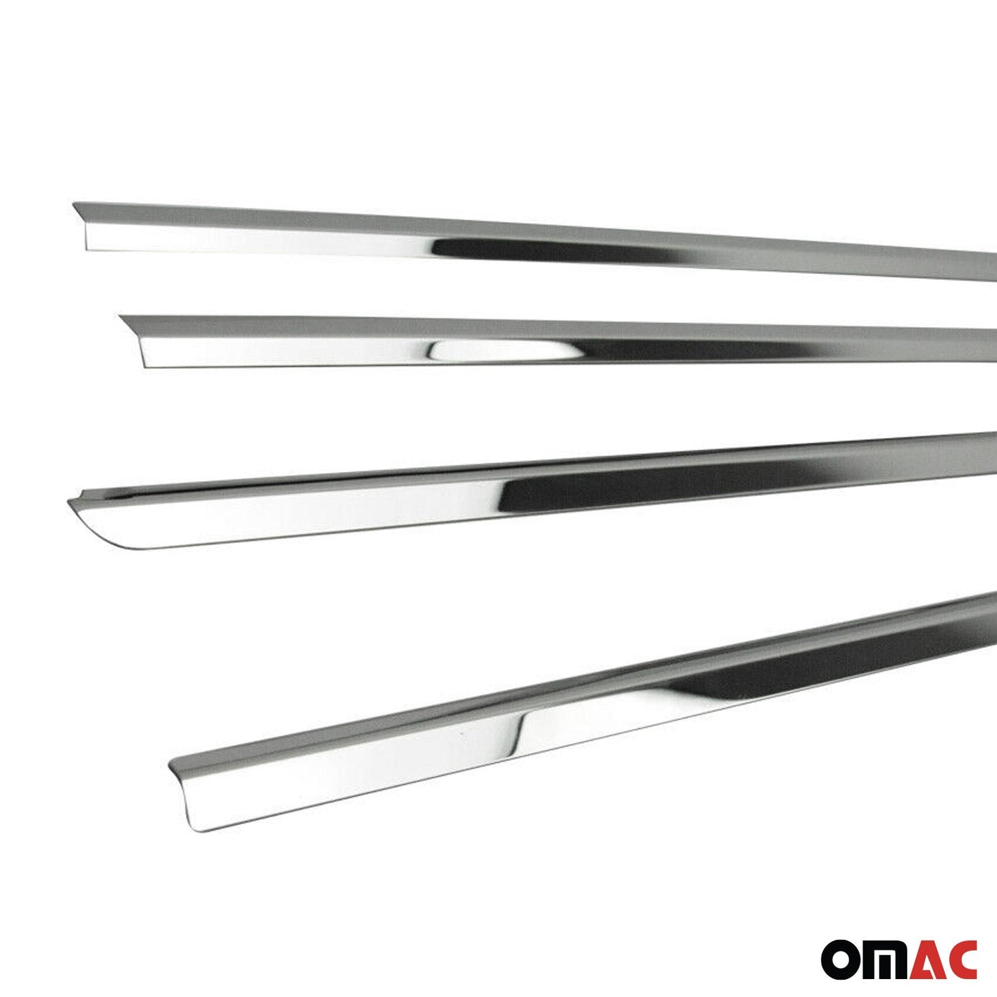 Benzi decorative pentru geamuri Skoda Fabia 1999-2007, oțel inoxidabil cromat, set 4 piese