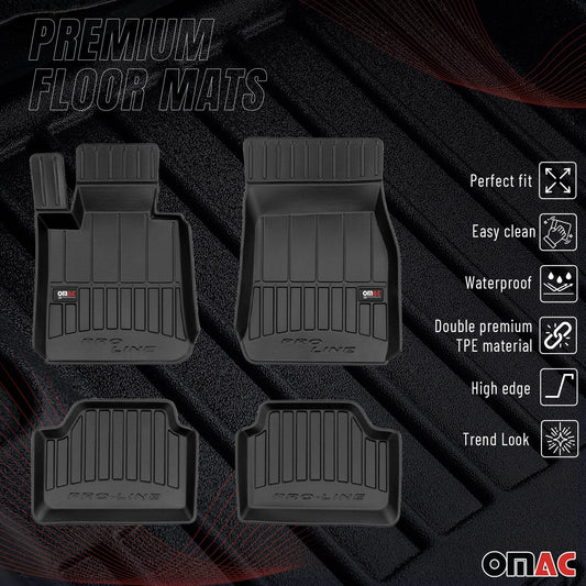 2011-2019 BMW 1er F20 Fußmatten TPE Schwarz 4 tlg