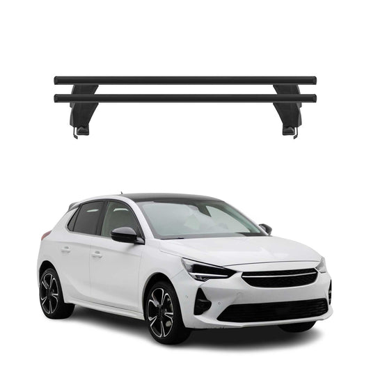 Menabo Dachträger Grundtäger für Opel Corsa F 2019-2025 50kg Alu Schwarz 2 tlg