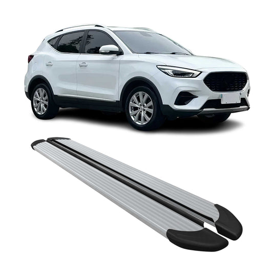 Praguri/praguri laterale pentru MG ZS 2018-2025, aluminiu, argintiu, 2 bucăți