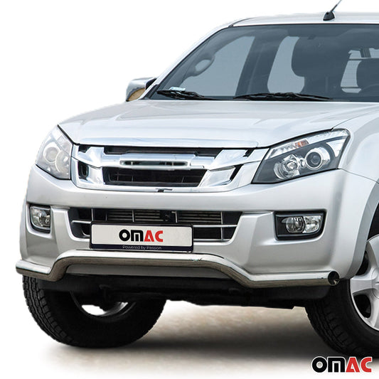 Bară de protecție față, bară de protecție față pentru Isuzu D-Max 2012-2019, oțel, omologat ABE, argintiu