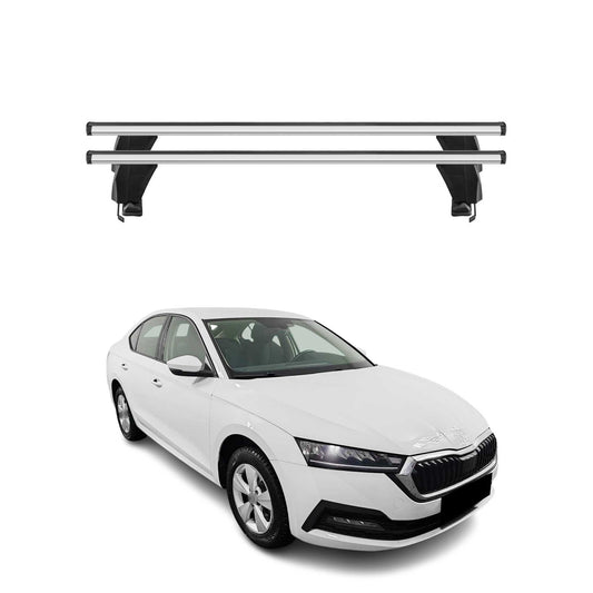 Menabo Dachträger Grundtäger für Skoda Octavia mk4 2020-2025 50kg Alu Silber 2x