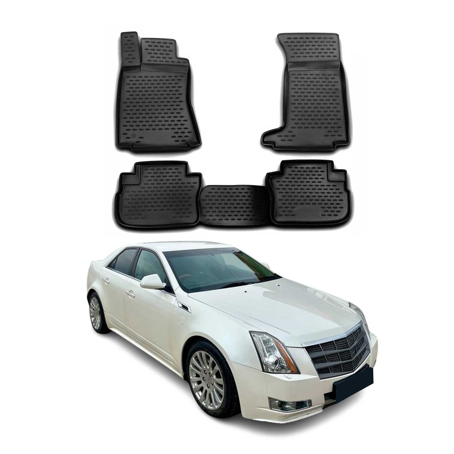 2008-2014 Cadillac CTS Fußmatten TPE Schwarz 4 tlg