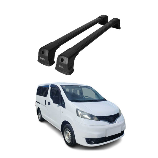 Dachträger Gepäckträger für Nissan NV200 2010-2025 Grundträger Aluminium Schwarz