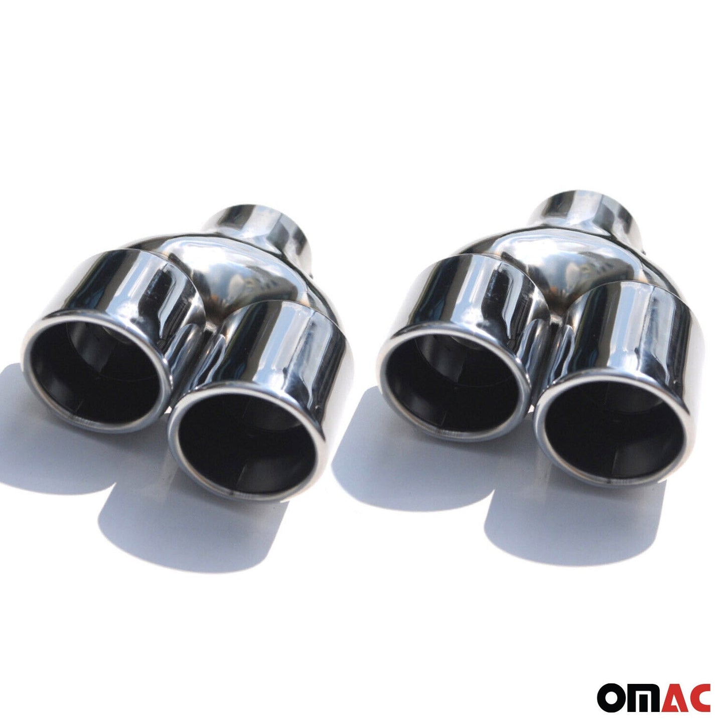 Auspuffblende Endrohr für Mercedes C Klasse W203 2000-2007 Edelstahl Chrom 2tlg