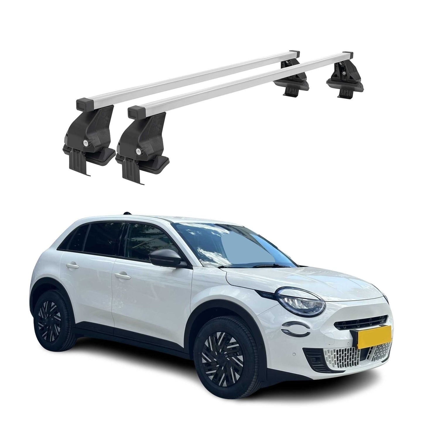 Menabo Dachträger Grundträger für Fiat 600E/600 2023-2025 Stahl Grau 2tlg