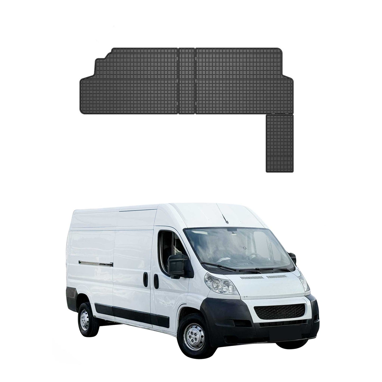 OMAC Gummi Fußmatten für Citroen Jumper 2006-2016 Automatten Gummi Schwarz 2tlg