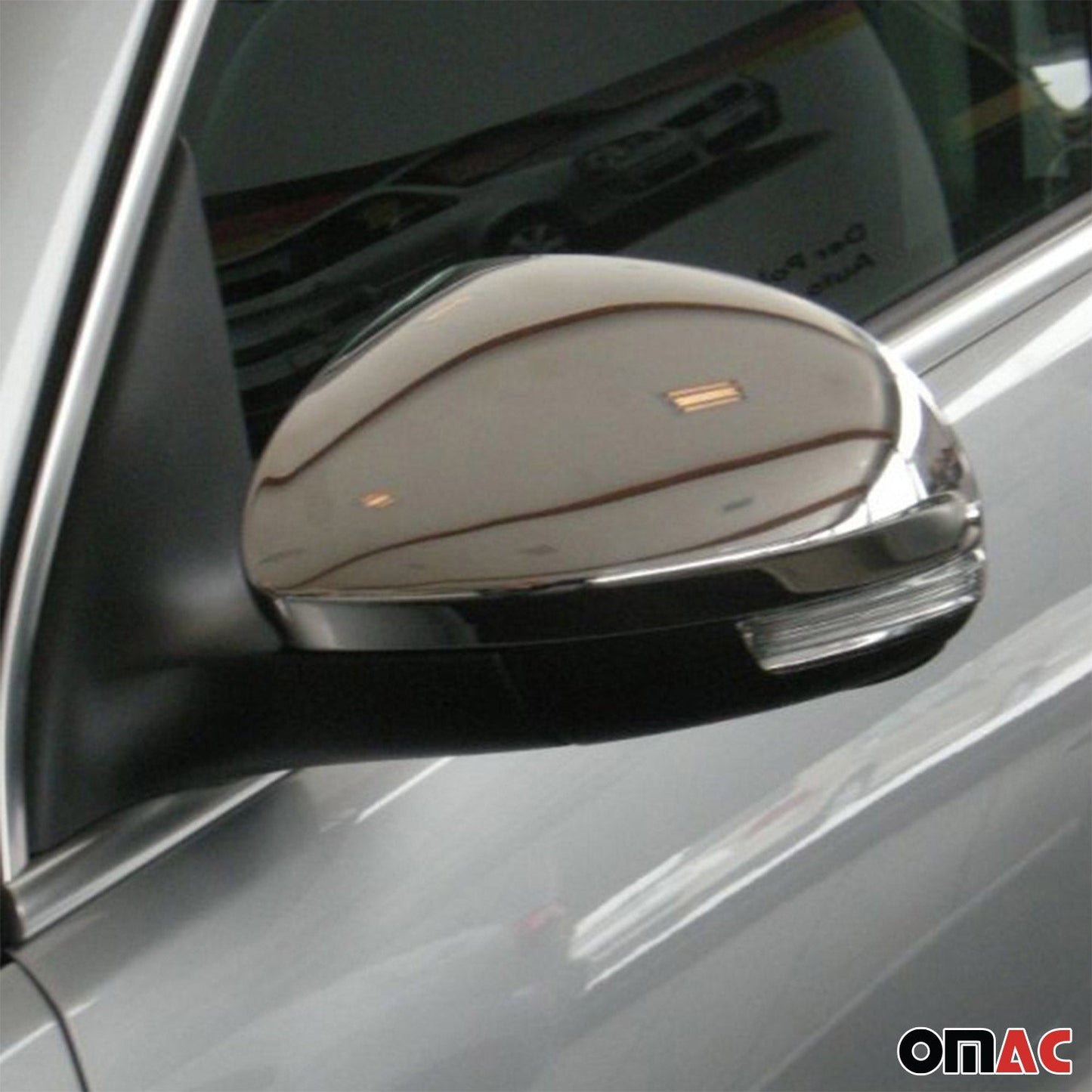 Set capace oglinzi și ornament mânere uși pentru Skoda Yeti 2009-2017, oțel inoxidabil, argintiu