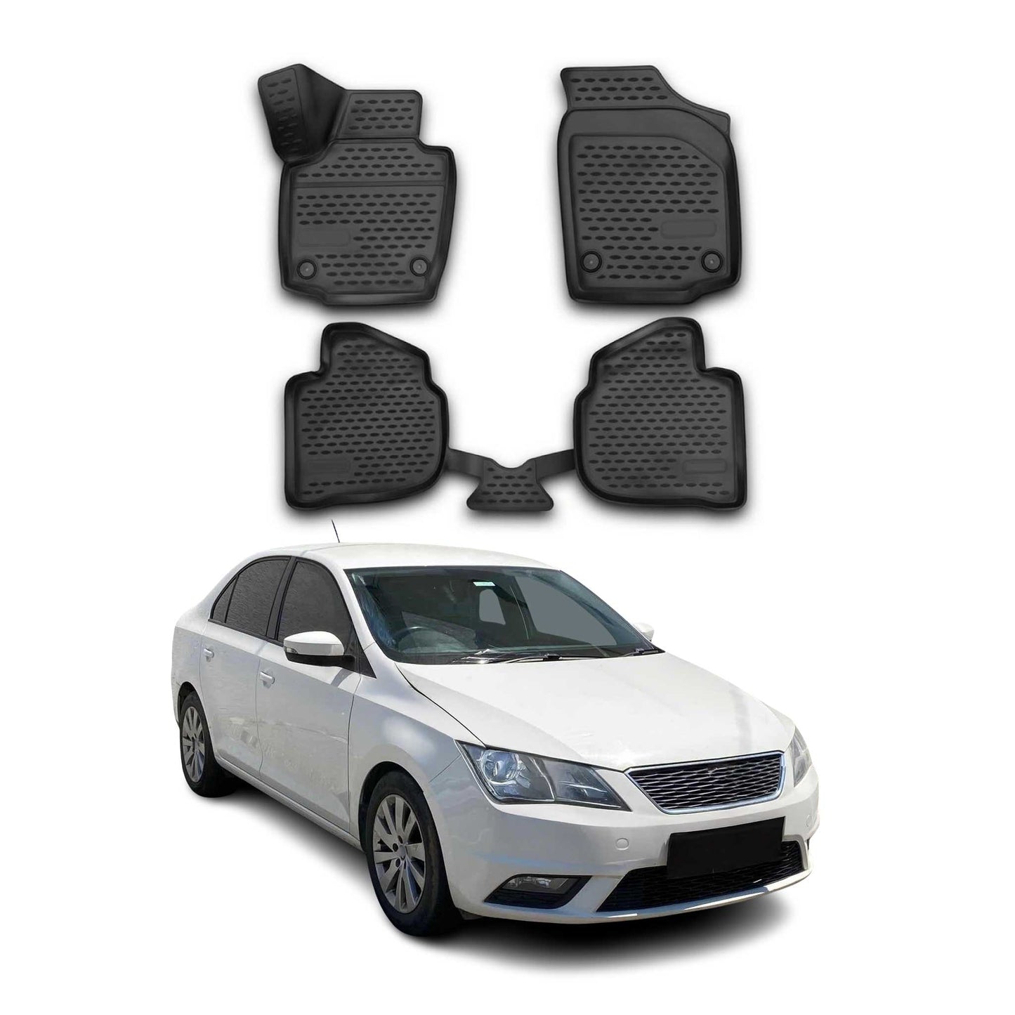 2012-2019 Seat Toledo Fußmatten TPE Schwarz 4 tlg