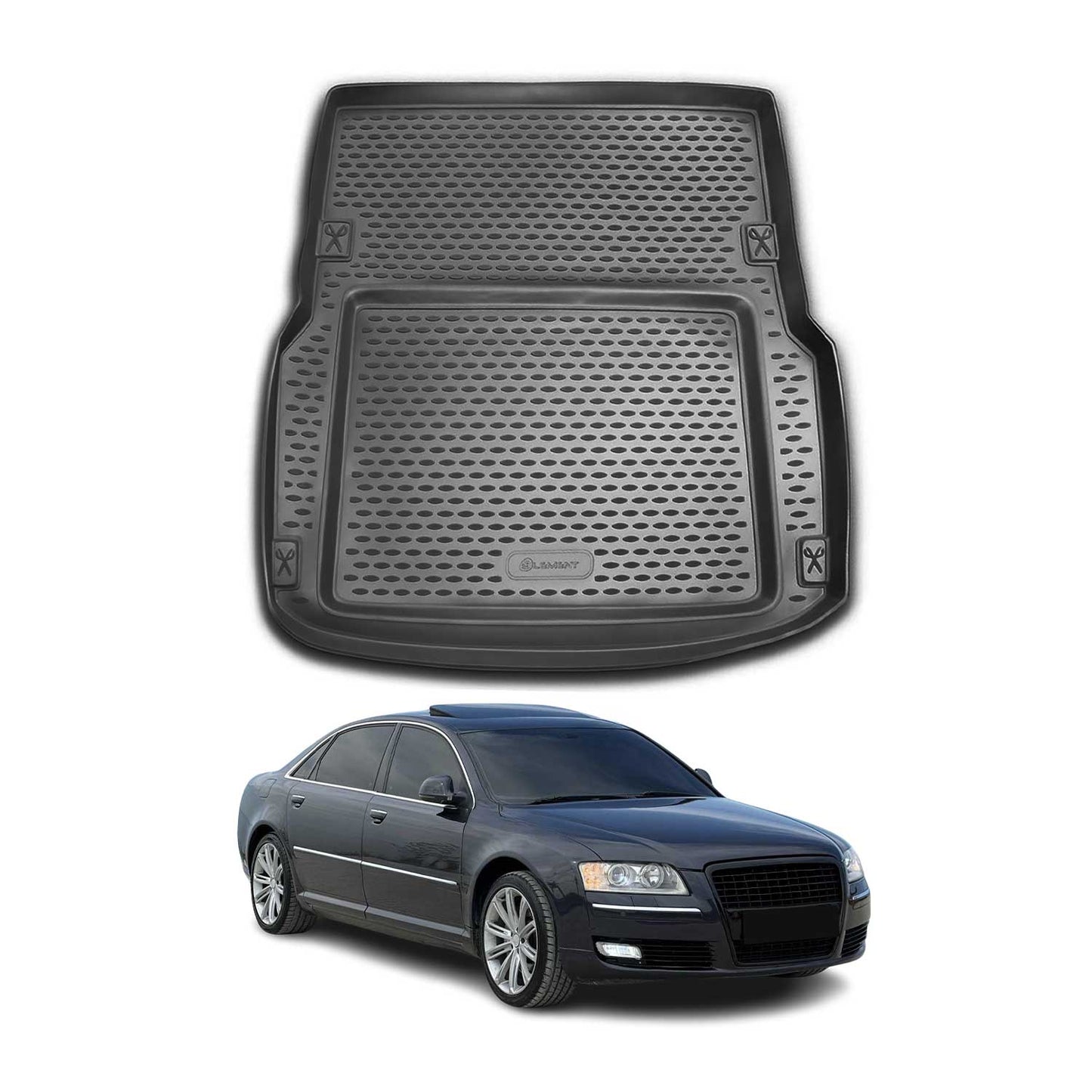 Covoraș pentru portbagaj pentru Audi A8 Sedan D3 2002-2010, cauciuc TPE