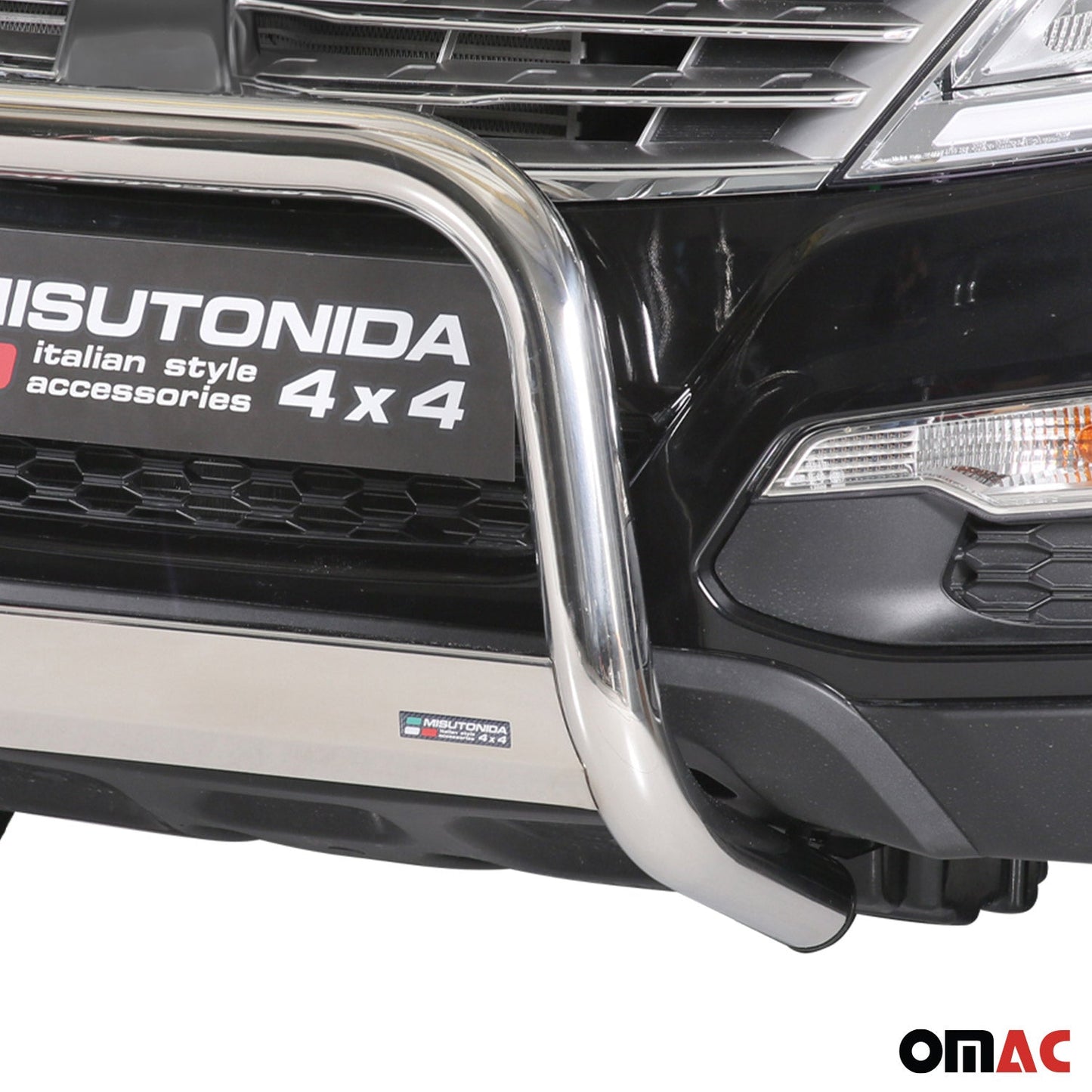 Frontbügel Frontschutzbügel für Ssangyong Rexton W 2013-2017 ø63mm Stahl Silber