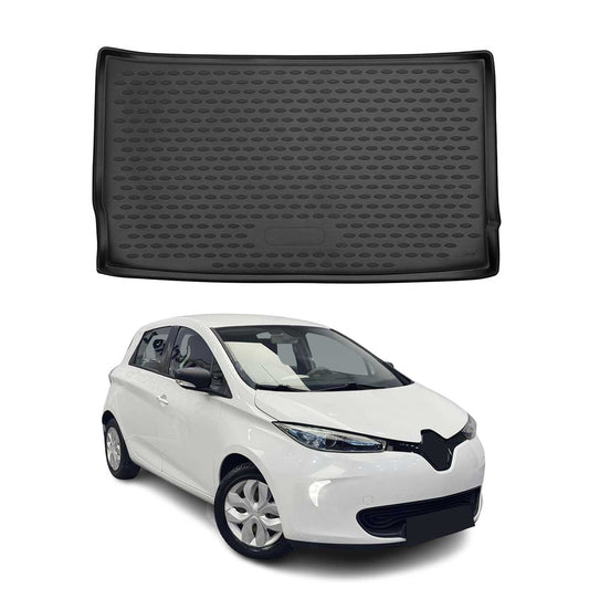 Kofferraummatte Kofferraumwanne für Renault Zoe 2012-2021 Gummi TPE Schwarz