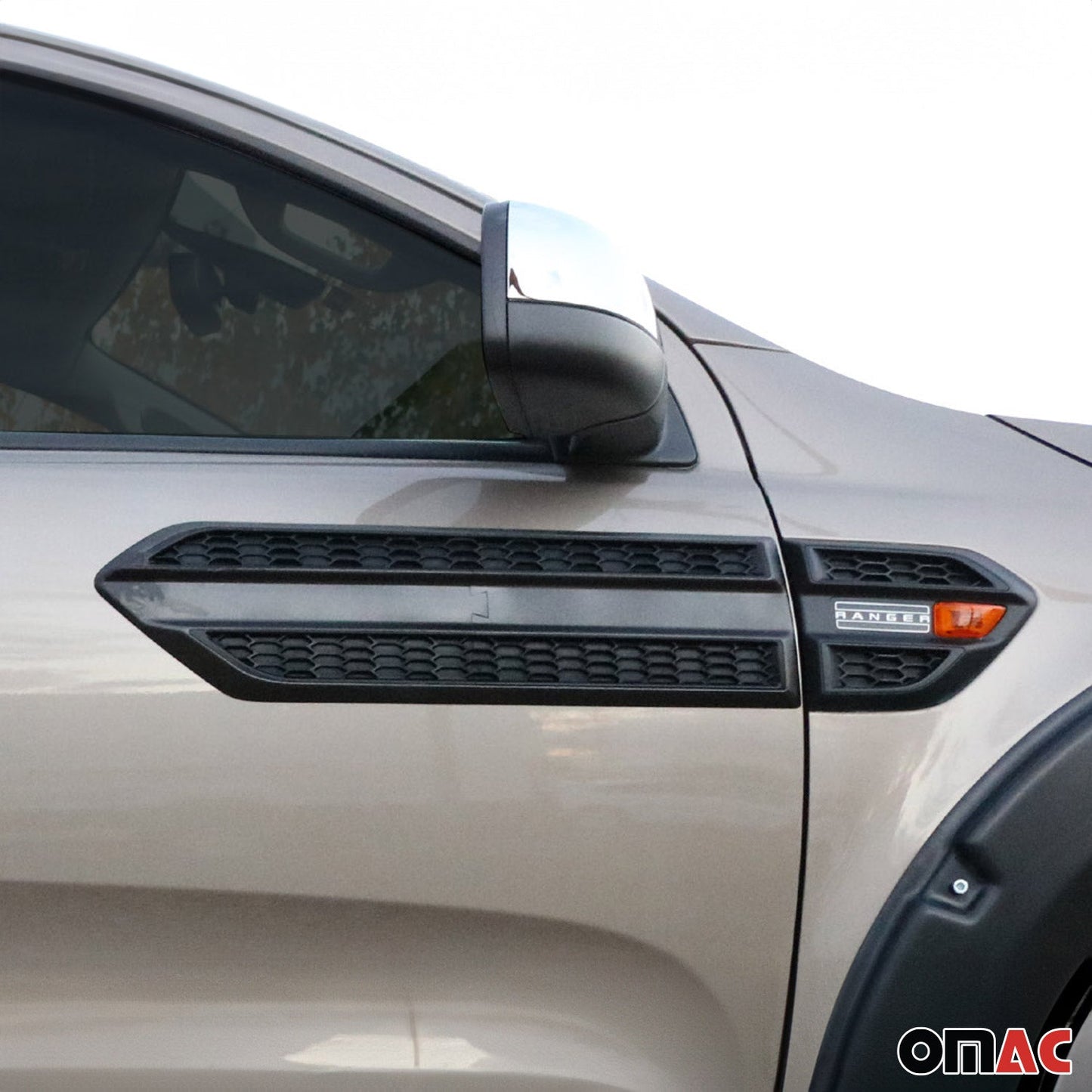 Seitentürleiste Türschutzleiste für Ford Ranger T6 XLT FL 2015-2022 ABS Schwarz