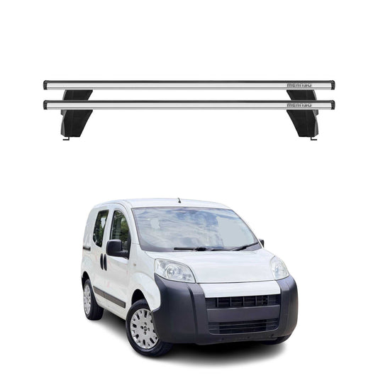 Bagażnik dachowy Menabo do Citroena Nemo 2008-2017 75 kg, aluminiowy, srebrny, 2-częściowy
