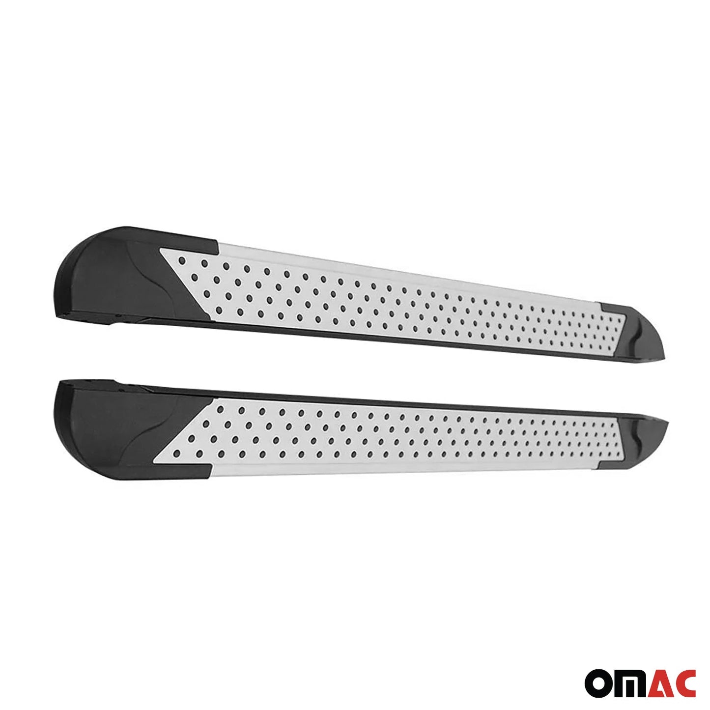 Praguri laterale/scarpe pentru Ford Tourneo Custom 2023-2025 L1 Argintiu-Negru 2x