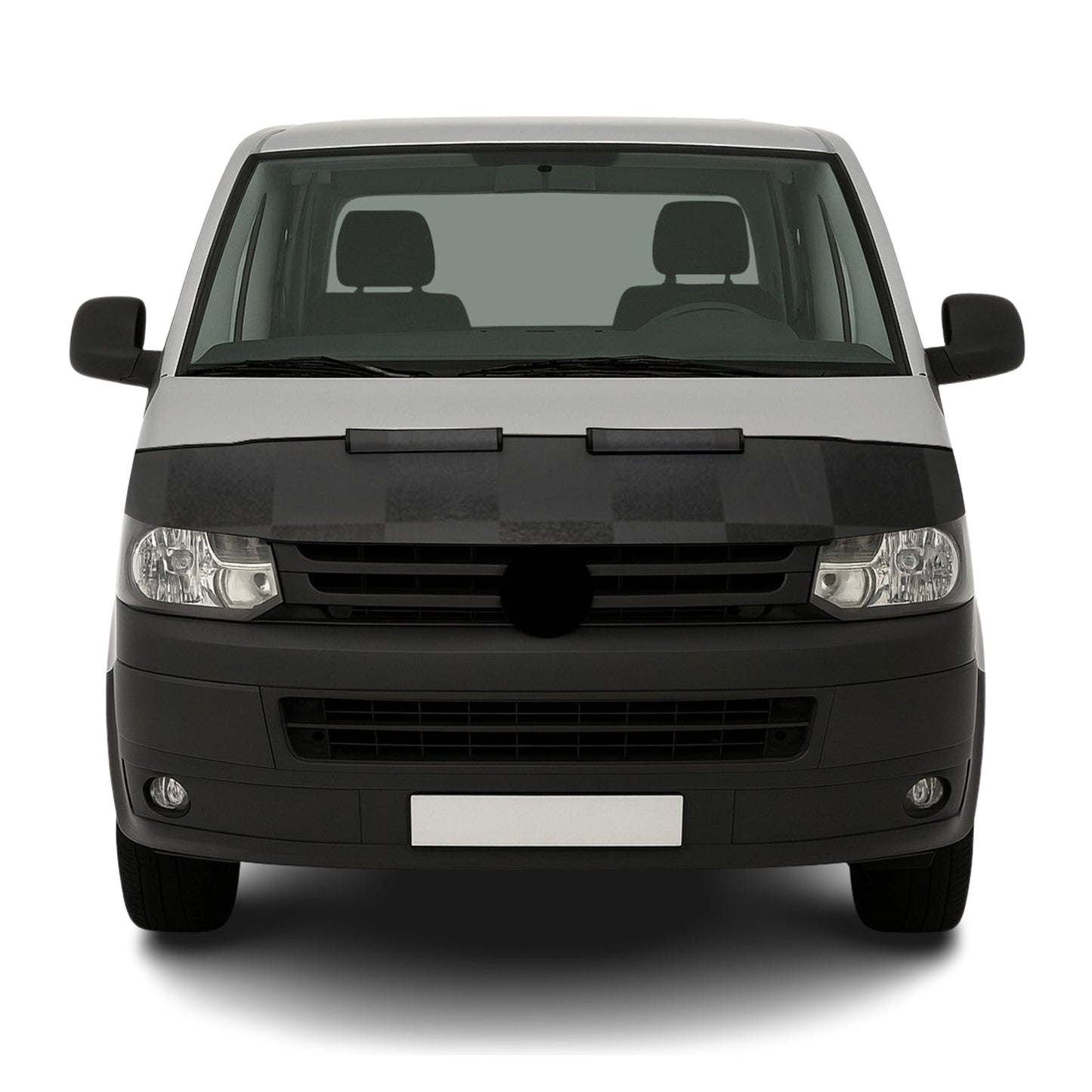 Haubenbra Steinschlagschutz für VW Transporter T5 2003-2010 Kariert Halb