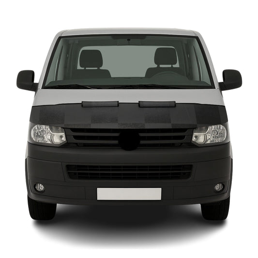 Haubenbra Steinschlagschutz für VW Transporter T5 2003-2010 Kariert Halb