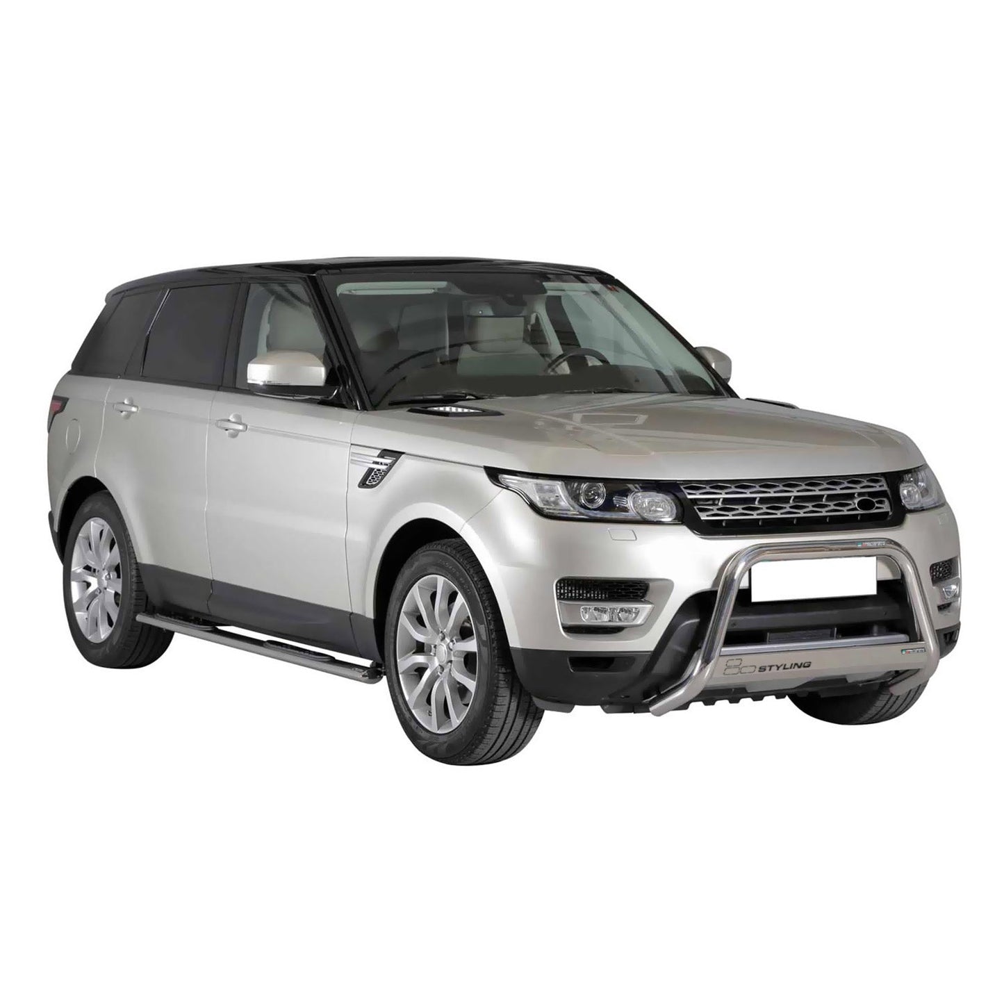Bară de protecție/buton față pentru Range Rover Sport 2014-2017, ø63mm, oțel, argintiu