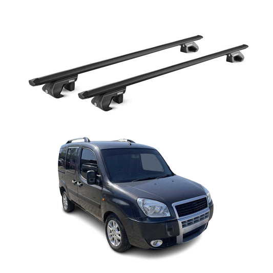 Dachträger für Fiat Doblo Malibu / Doblo II 2000-2022 5 tür 90kg Alu ABE Schwarz