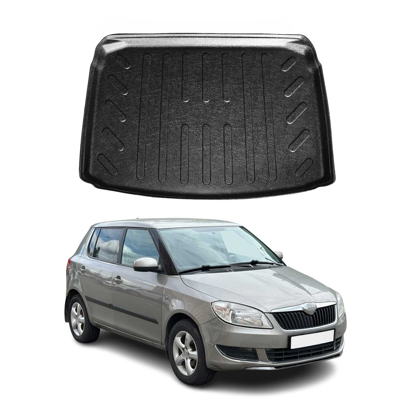 Kofferraumwanne Laderaumwanne für Skoda Fabia 2008-2021 Schrägheck 5tür Gummi