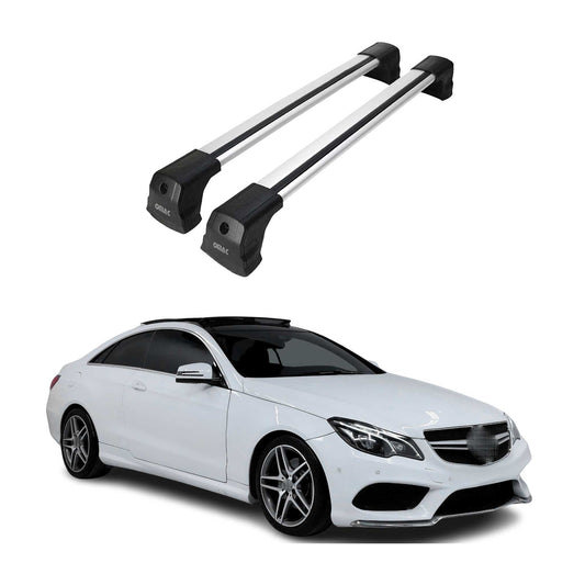 Portbagaj de plafon pentru Mercedes E Class C207 Coupe 2009-2016 75kg Aluminiu Argintiu