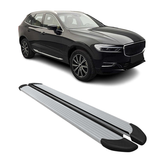 2017-2025 Volvo XC60 Seitenschweller Trittbretter Schweller Aluminium Silber