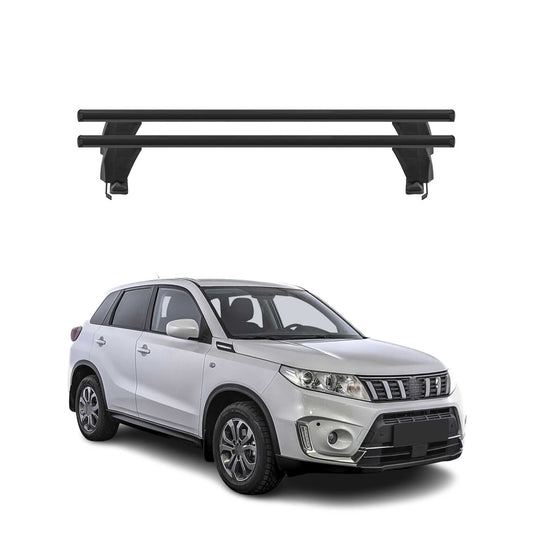 Menabo Dachträger für Suzuki Vitara mk4 2015-2019 Pre-FL 50kg Alu Schwarz 2x
