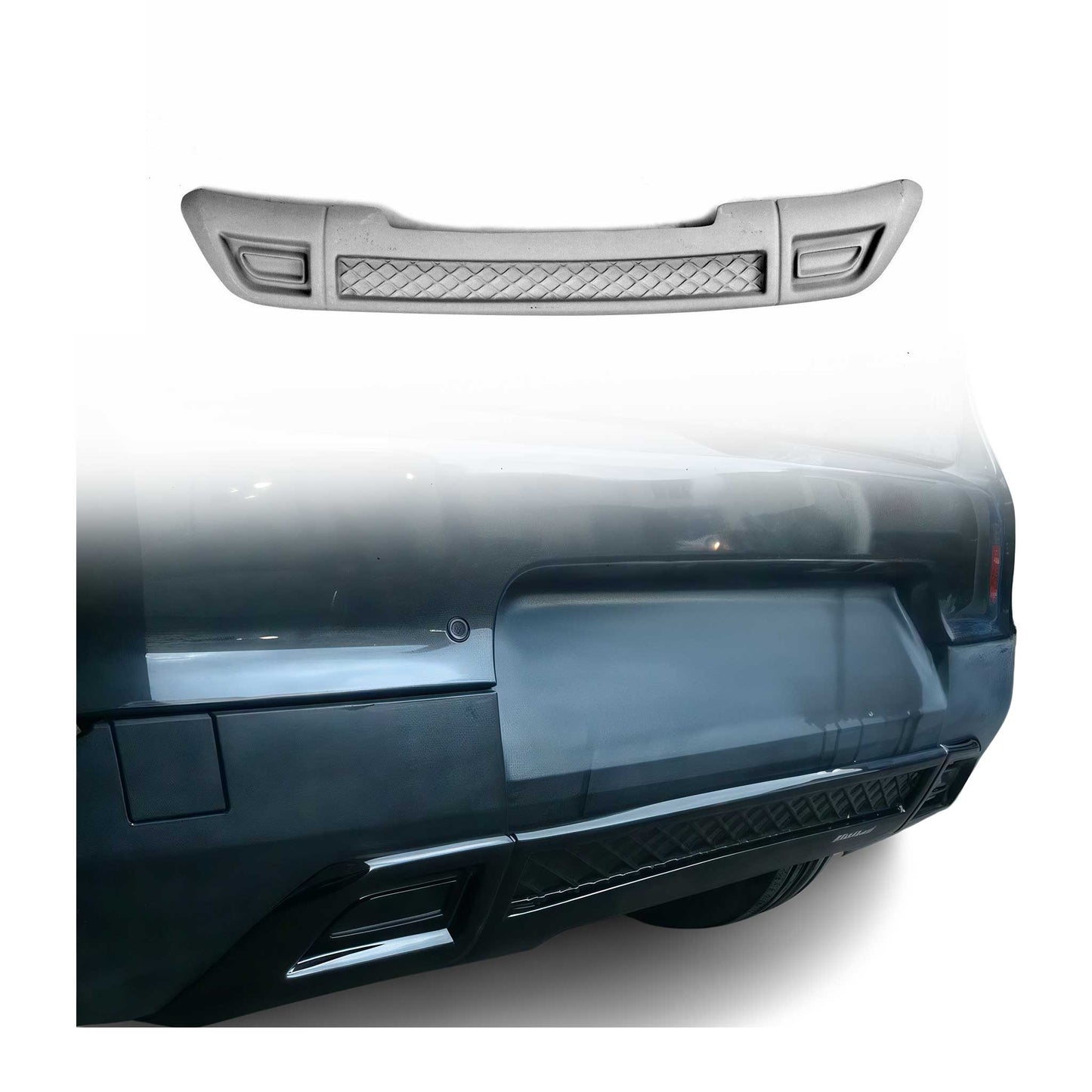 Difuzor bară spate pentru Renault Megane hatchback 2008-2015, grundat, 1 bucată