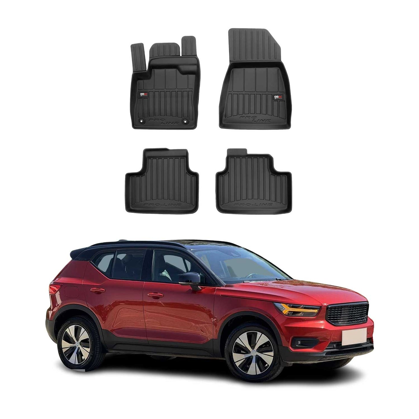 2020-2025 Volvo XC40 Recharge Fußmatten TPE Schwarz 4 tlg