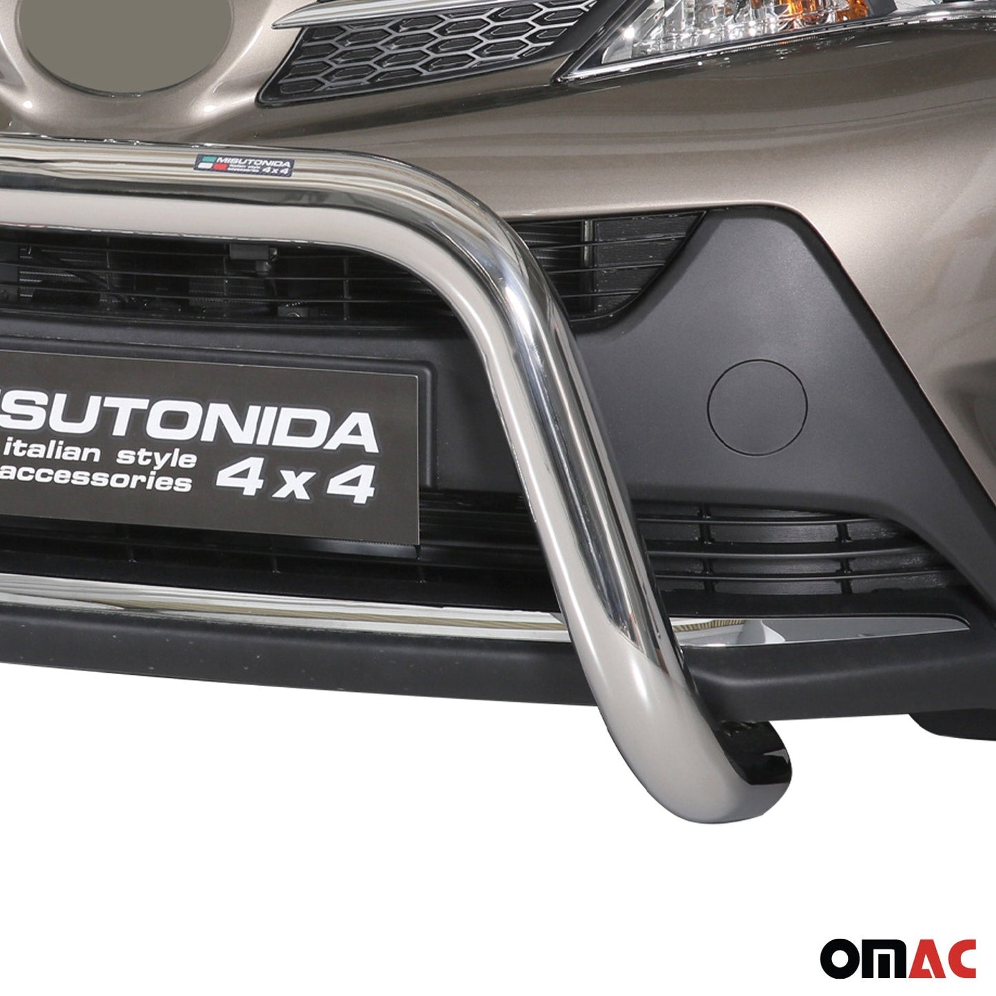 Bară de protecție/buton față pentru Toyota RAV4 XA40 2013-2015 ø76mm oțel argintiu