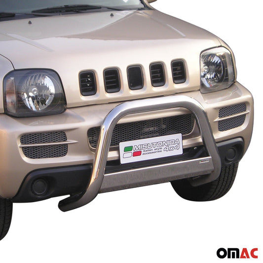 Frontbügel Frontschutzbügel für Suzuki Jimny 2006-2012 ø63mm Stahl Silber Schutz