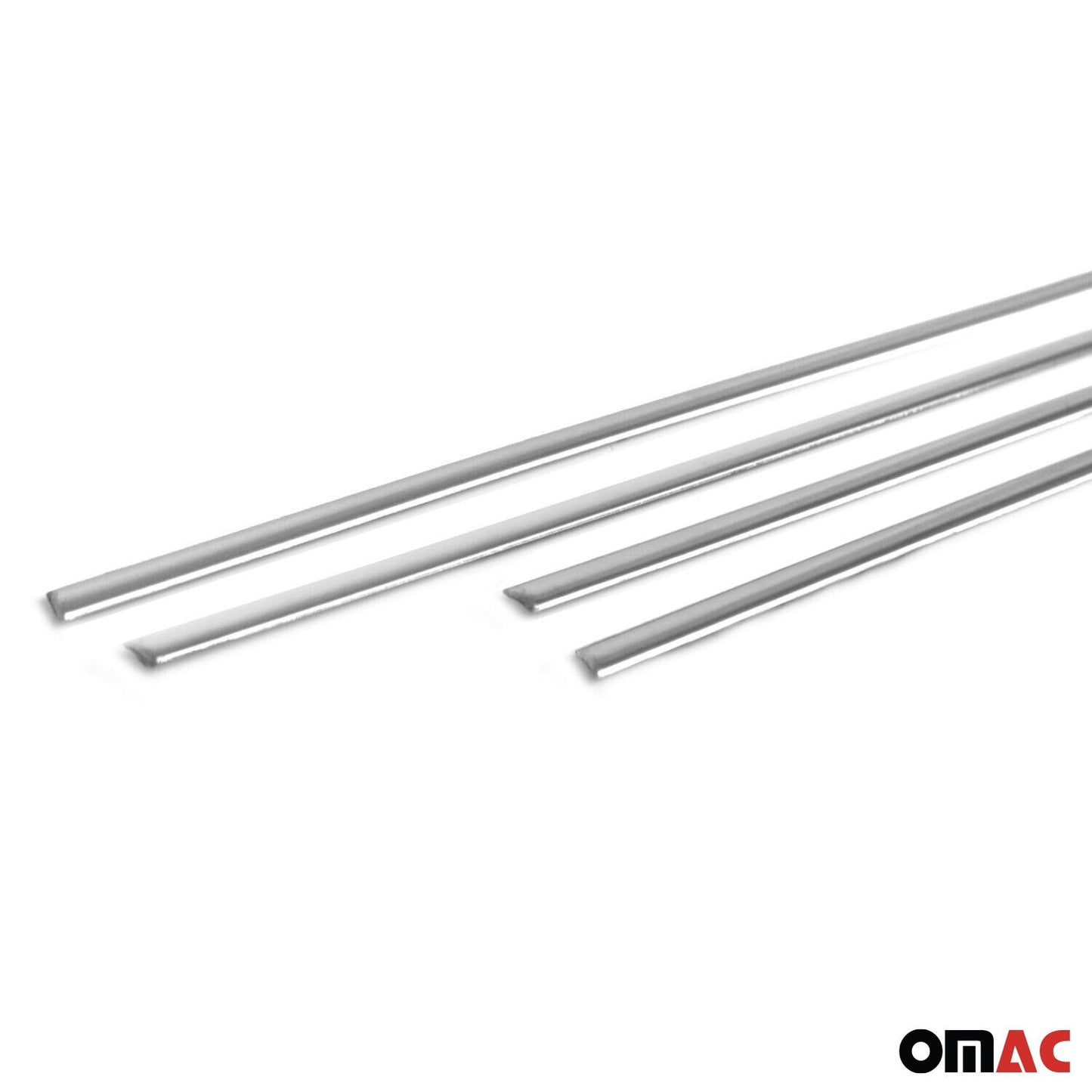 Benzi decorative pentru geamuri Suzuki SX4 2013-2025, oțel inoxidabil cromat, 4 bucăți