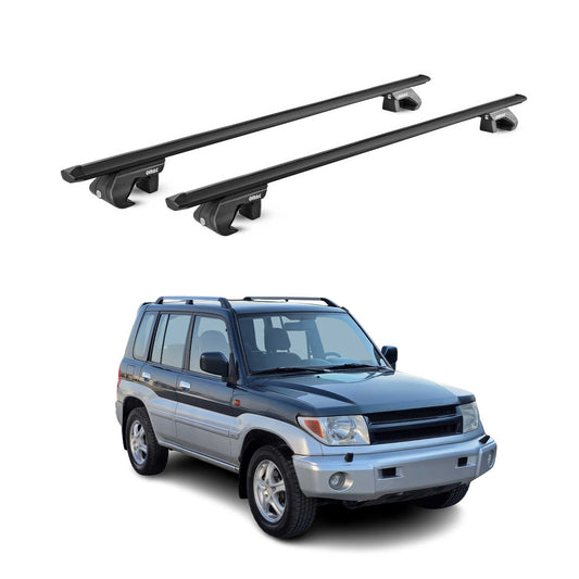 Bagażnik dachowy do Mitsubishi Pajero Sport 1997-2008 5-drzwiowy 90kg aluminiowy czarny 2x ABE