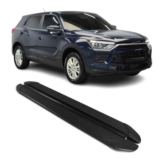 Praguri laterale SsangYong Korando IV 2019-2025, aluminiu, negru