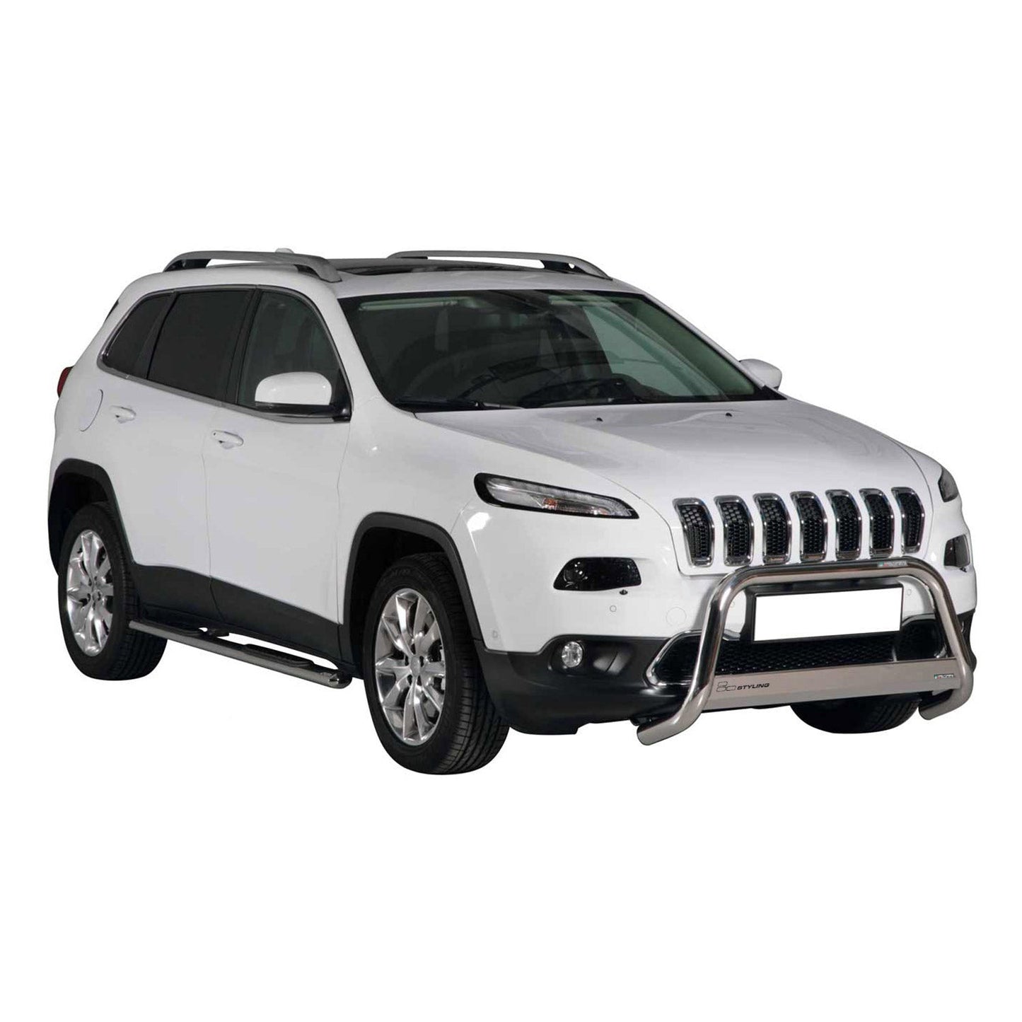 Bară de protecție/buton față pentru Jeep Cherokee 2013-2018, ø63mm, oțel, argintiu