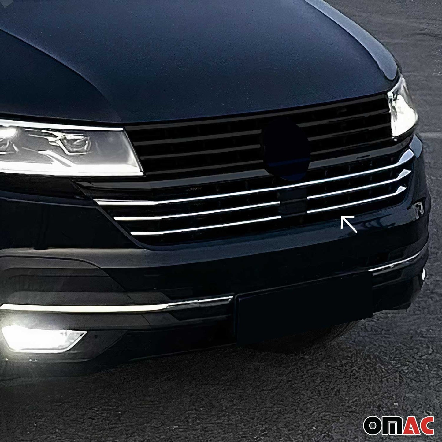 Benzi decorative grilă radiator pentru VW T6.1 Transporter 2019-2024 Highline Chrome 5x