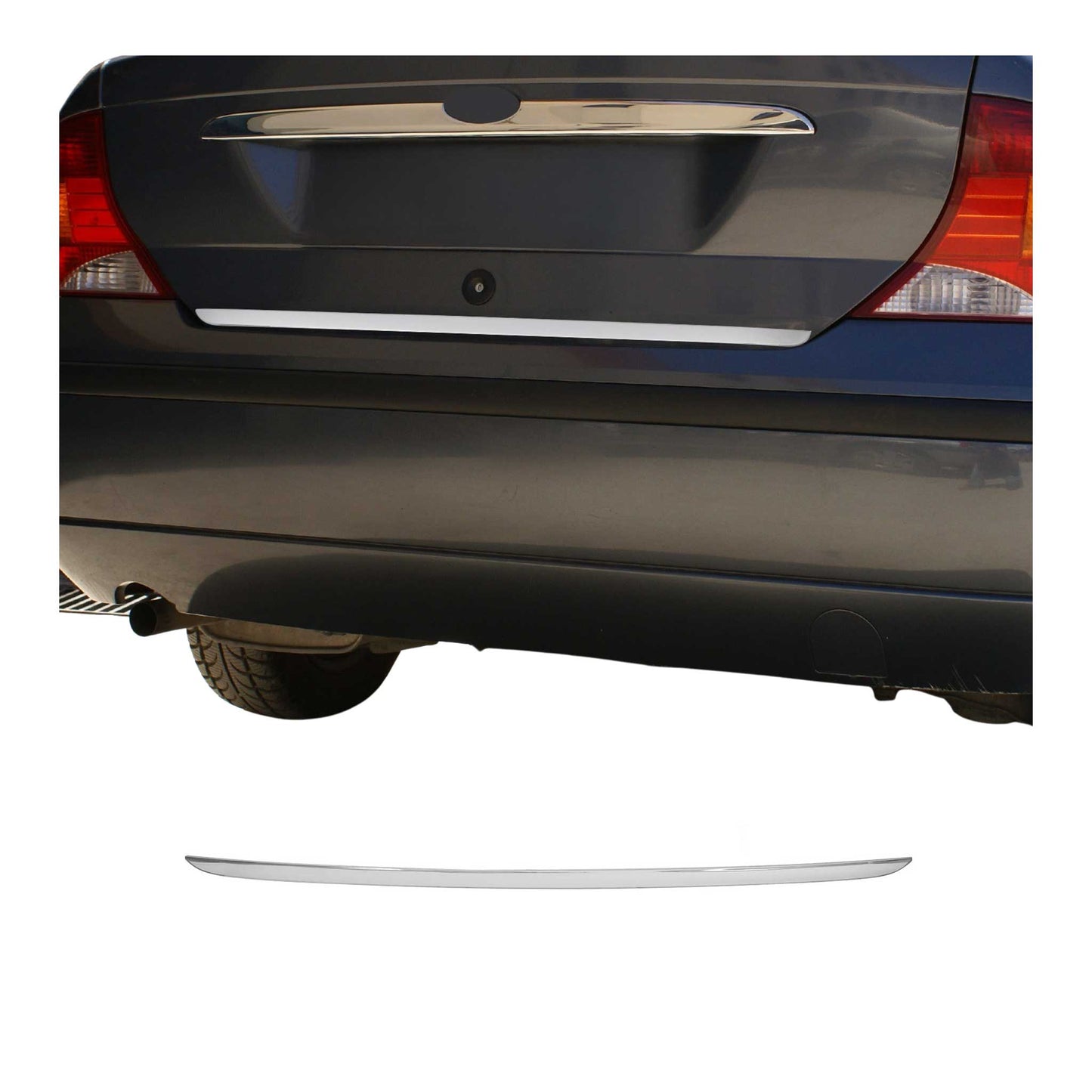 Kofferraumleiste Heckleiste für Ford Focus 1998-2005 Untere Edelstahl Chrom