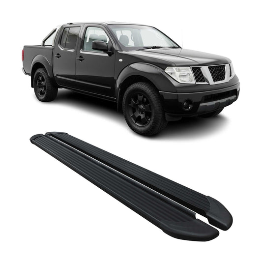 Praguri pentru Nissan Navara D40 2005-2015 Double Cab, aluminiu, negru