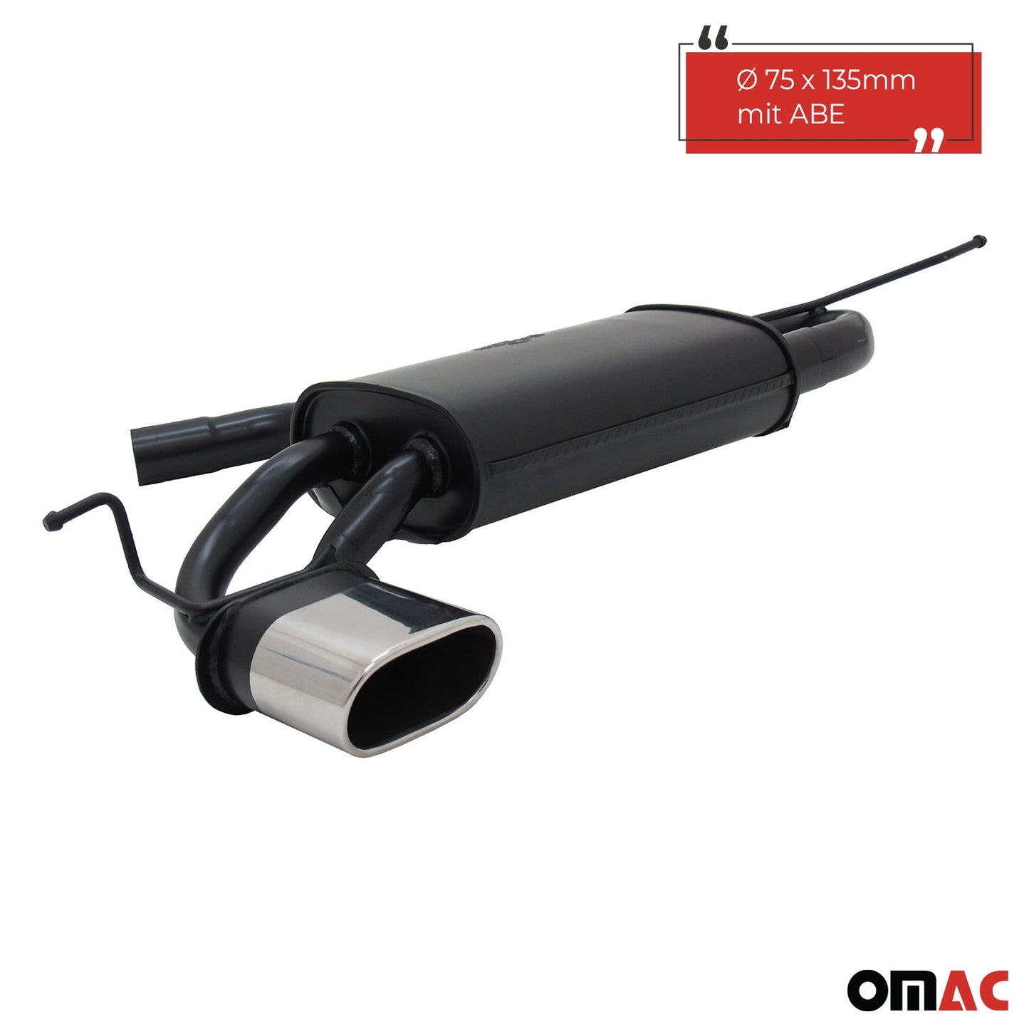 Novus Sportauspuff für VW Golf 5 / VW Golf 6 135x75mm Endschalldämpfer mit ABE