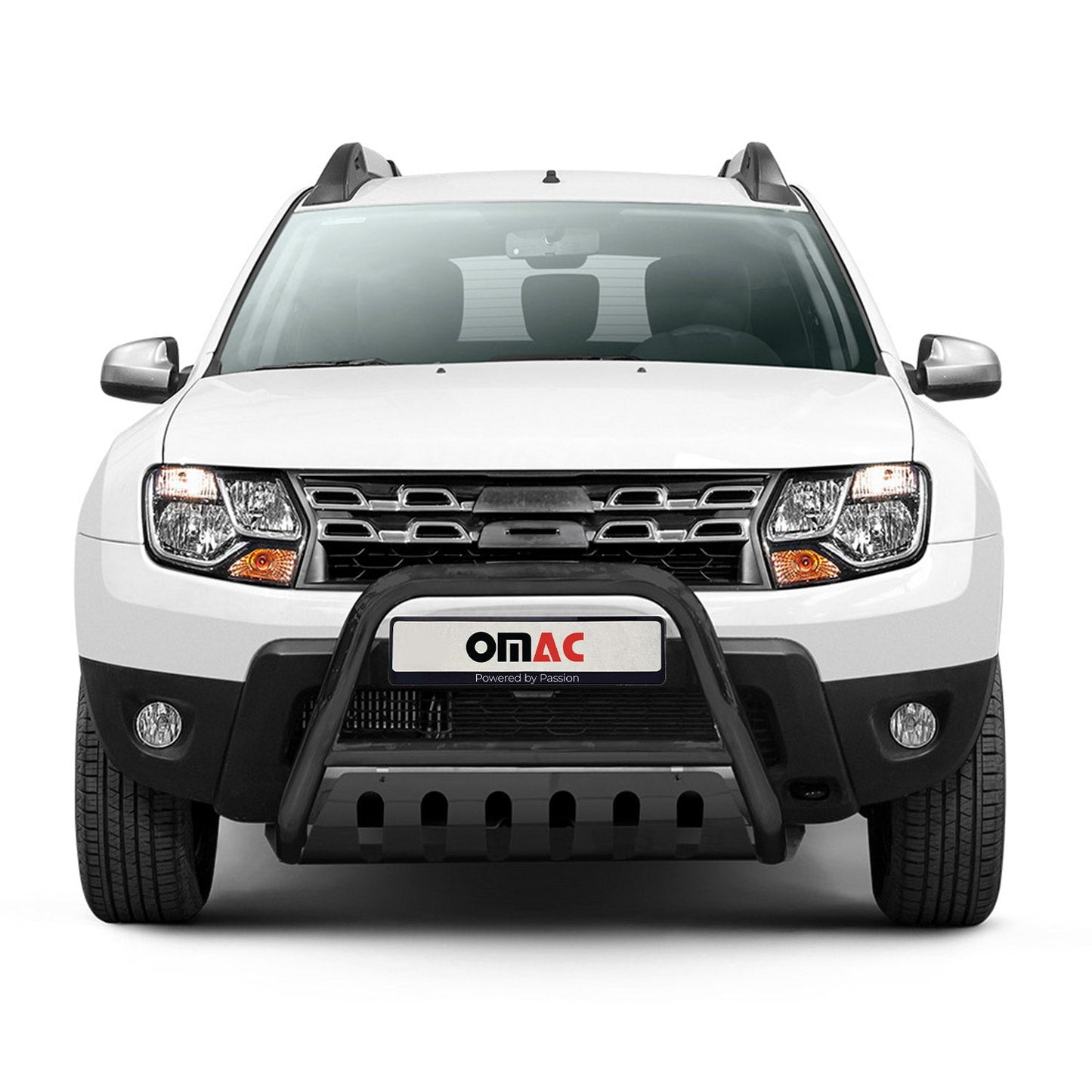 Bară de protecție față din oțel inoxidabil pentru Dacia Duster 2010-2018 cu ABE (omologare de tip germană) Bară de protecție neagră