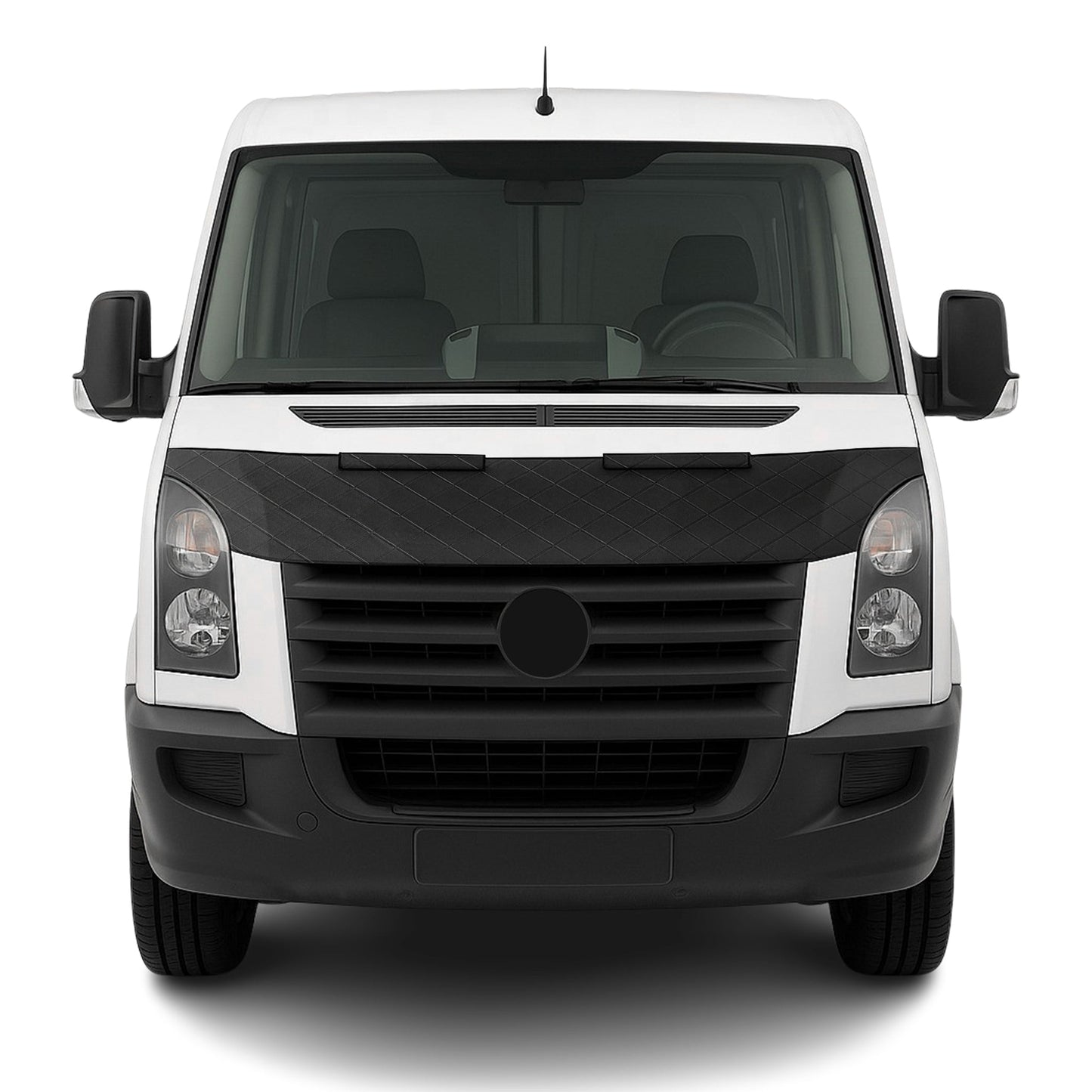 Schwarz Halb Haubenbra Steinschlagschutz Bonnet Bra für VW Crafter 2006-2017