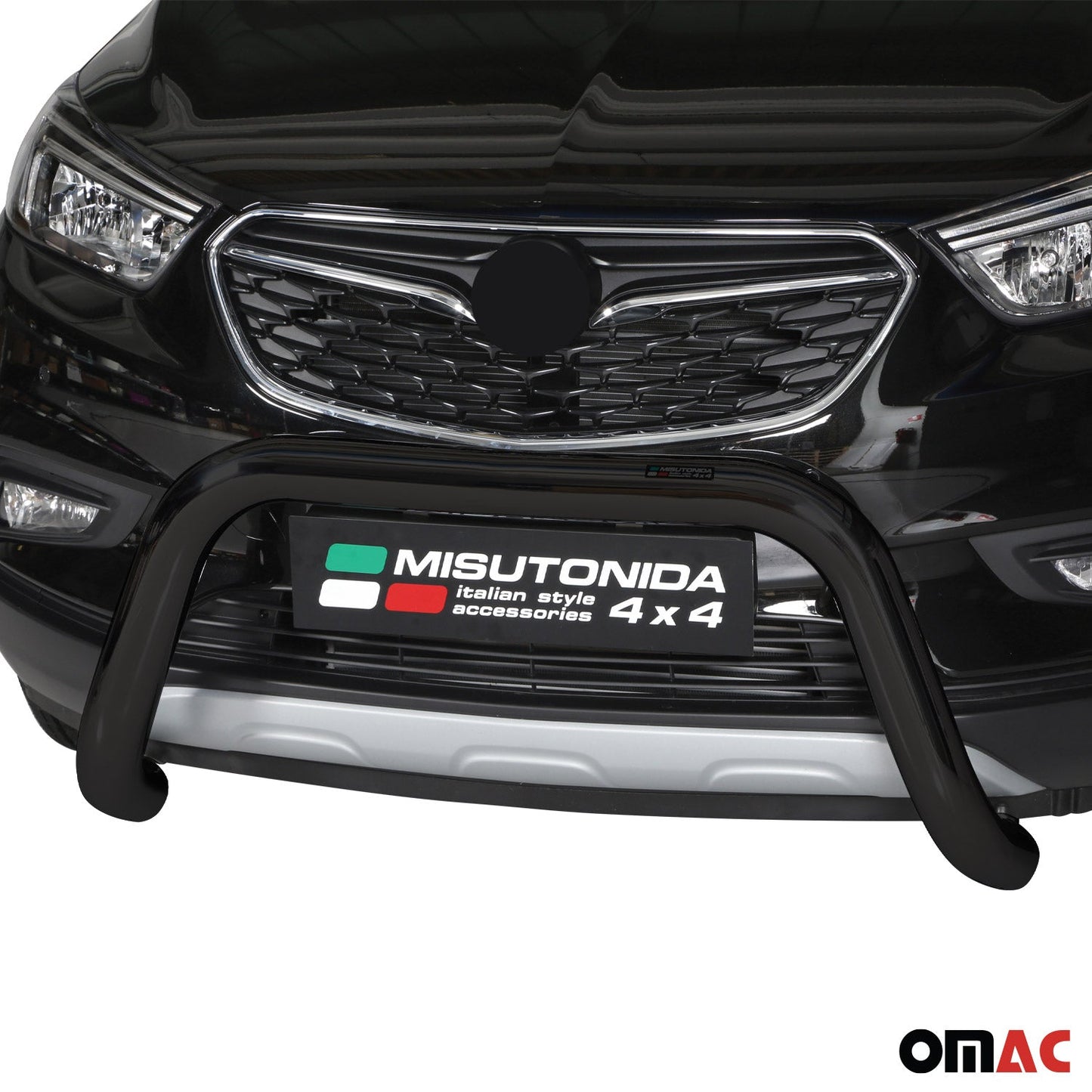 Bară de protecție/buton față pentru Opel Mokka X 2016-2019 ø76mm oțel negru